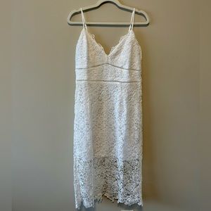 NWT White Lace Midi Dress
